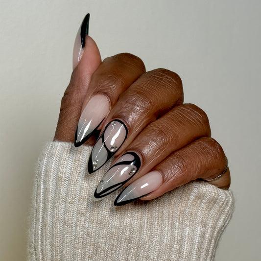 Natural White w/ Sleek Black French