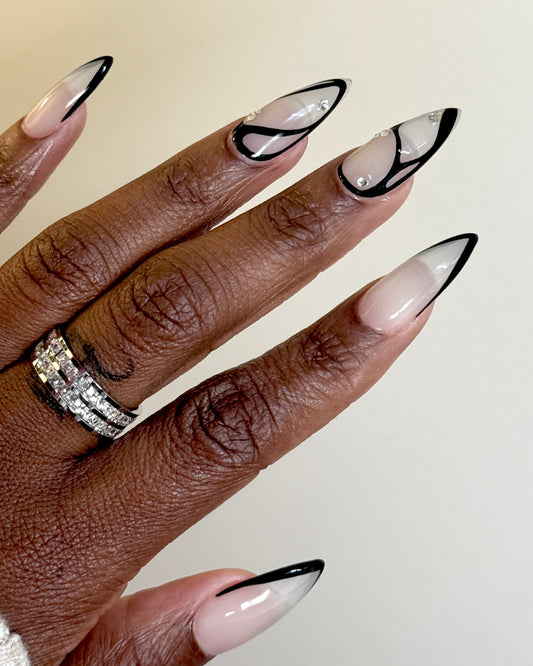 Natural White w/ Sleek Black French